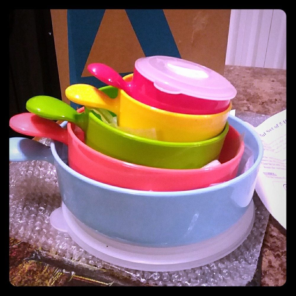 5 pc set Avon bowls with lids
